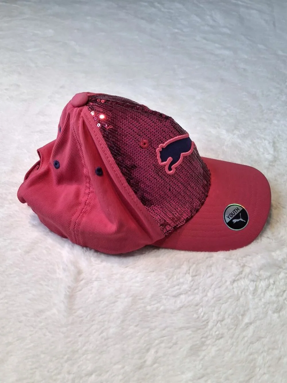 Puma Youth Girls Baseball Cap Sz O/S Sequins Sporty Athleisure Preppy NWT